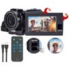 Somikon Videocam: Dual Lens 4K UHD Camcorder with Sony Sensor