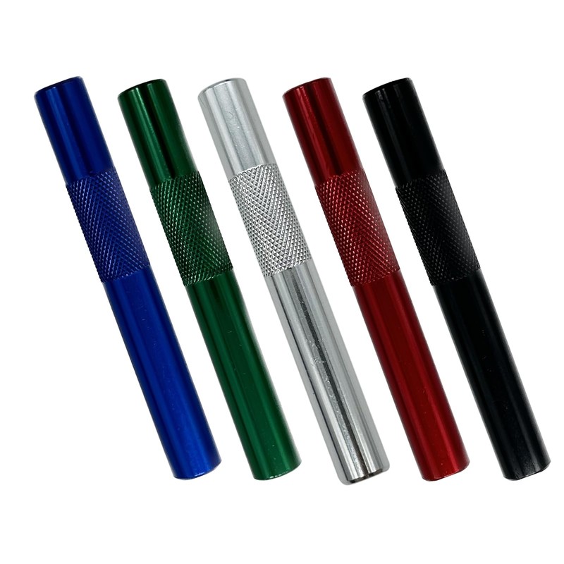 Reusable Metal Straws for Outdoor Travel, Mixed Color 5-Pack