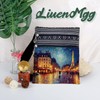 LiuenMgg Paris Eiffel Tower Messenger Bag Small Ethnic Pattern Printed