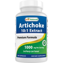 Best Naturals Best Naturals Artichoke Extract 1000 mg Per Serving- 3rd Party Lab Tested - 180 Capsules
