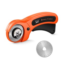 Mr. Pen- Rotary Cutter for Fabric with 1 Extra Blade, 45mm, Fabric Cutter Wheel, Fabric Rotary Cutter, Rotary Fabric Cutter, Sewing Rotary Cutter, Rotary Cutting Tool, Orange/Black