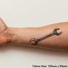 'Spanner' Temporary Tattoo - Water Resistant, Skin-Safe, Non-Toxic Transfer (TO00080501)