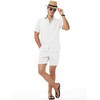 Dokotoo Men Men's Vacation Outfit Summer Short Sleeve Sets for