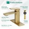 VOTON Brushed Gold Bathroom Sink Faucet Single Handle with Pop-up