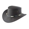 Australian Leather Cowboy HAT Western Aussie Style Bush HAT Plain