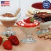 LAV Ice Cream Glass Bowl Set, Elegant Ice Cream Sundae