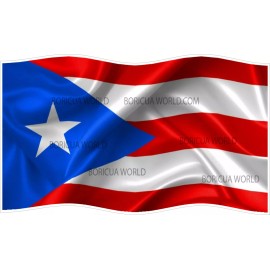 CAROD PUERTO RICO FLAG CAR STICKER DECAL,BANDERA,