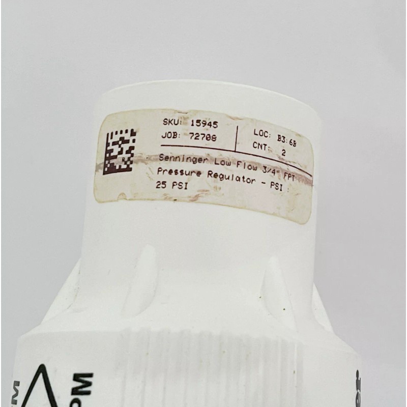 Senninger 25 PSI Low Flow Pressure Regulator 0.5-8 GPM 3/4"
