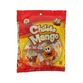 El Azteca Chileta Lollipops Mango W/Chili - Bag 5.6oz