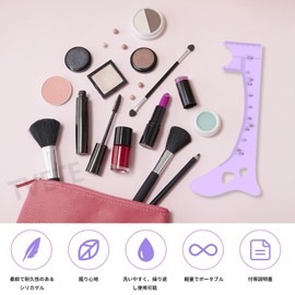 Eyebrow Template Women Guide Eyebrow Eyebrow Mapping Ruler Eyebrow Measuring Eye Makeup Aid Easy To Draw Eyebrow Eyebrow Guide for Clear Eyebrow Lip Line for Beginners Makeup Tools (For Women)