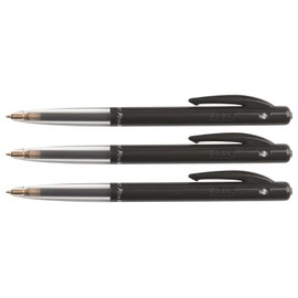 BIC M10 CLIC Fine Point Ballpoint Pen 0.7mm Black Ink Pack of 3