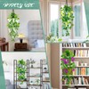LOYWREE Artificial Plant Pot Hanging Faux Pothos Fake Potted Greenery
