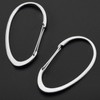 Silver Shower Curtain Rings, Rustproof Shower Curtain Hooks for Bathroom,