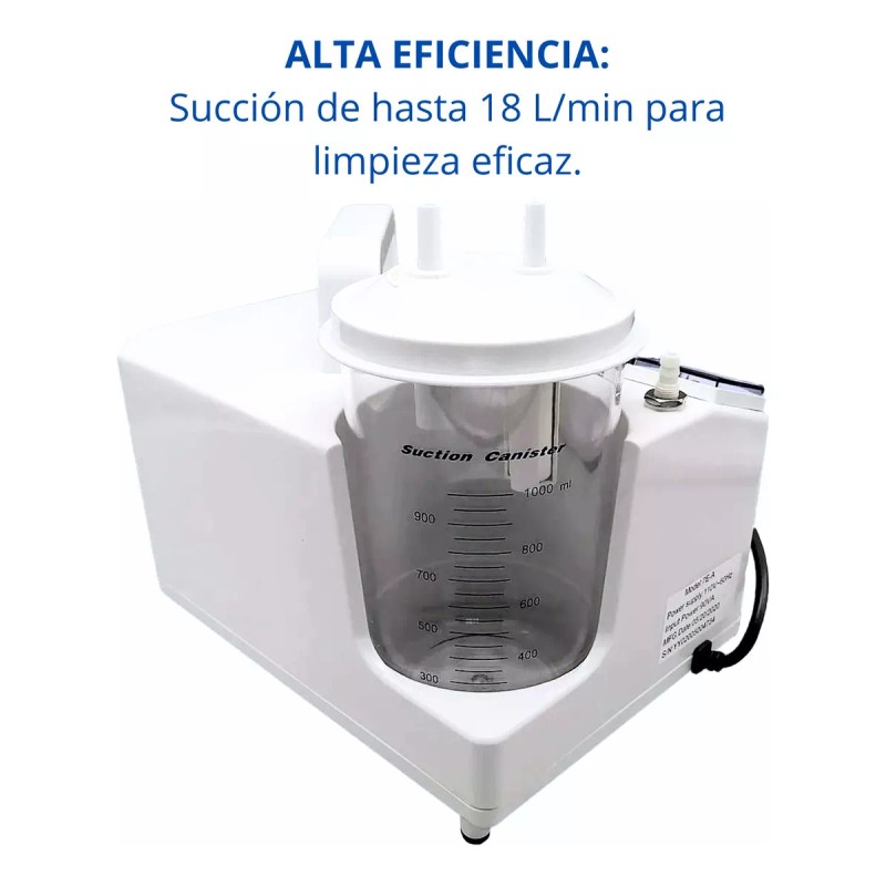 Hergom Aspirador Flemas Y Secreciones Portatil Universal 18l X Min
