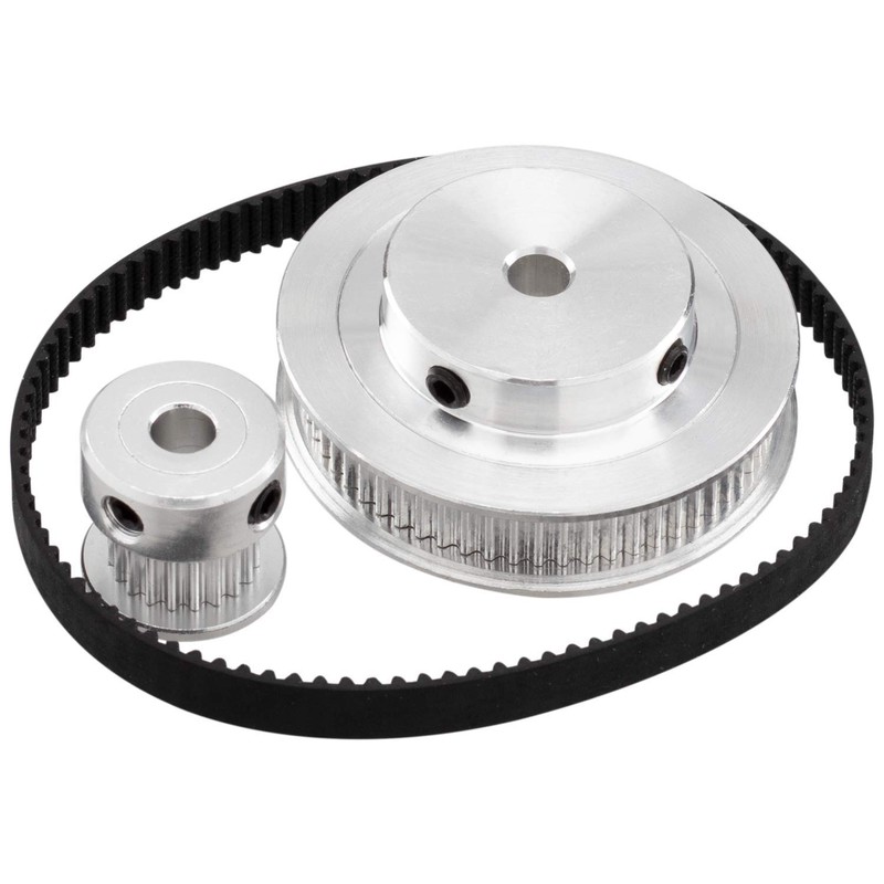Zeelo 2PCS Set GT2 Synchronous Wheel 20&60 Teeth 5mm Bore