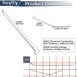 hoylty 33878 Throttle Link and 34667 Governor Linkage Compatible with Tecumseh Engine 33878, 34667 Governor Link (1 Set)