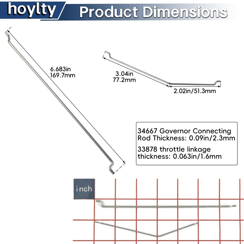 hoylty 33878 Throttle Link and 34667 Governor Linkage Compatible with