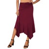 DJT Women's Vintage Elastic Waist Gypsy Irregular Jersey Long Skirt