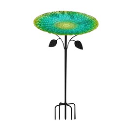 Garden Bird Bath,Metal Birdbaths Bowl Outdoor | Large Capacity Parrots Feeding Bowls, Pet Accessories for Macaws Sparrow Parakeet Budgies