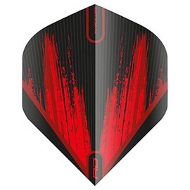 RED DRAGON Hardcore Radical Black & Red Dart Flights - 4 sets Per Pack (12 Dart Flights in total)