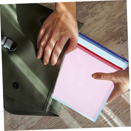 FUNOMOCYA 16pcs Zipper Mesh Document Pouches Multi File Bags for Organizing Office Supplies Travel Accessories and Daily Essentials to Random Colors