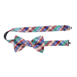 Trafalgar Men's Sherwood Plaid Silk Bow Tie, Plaid