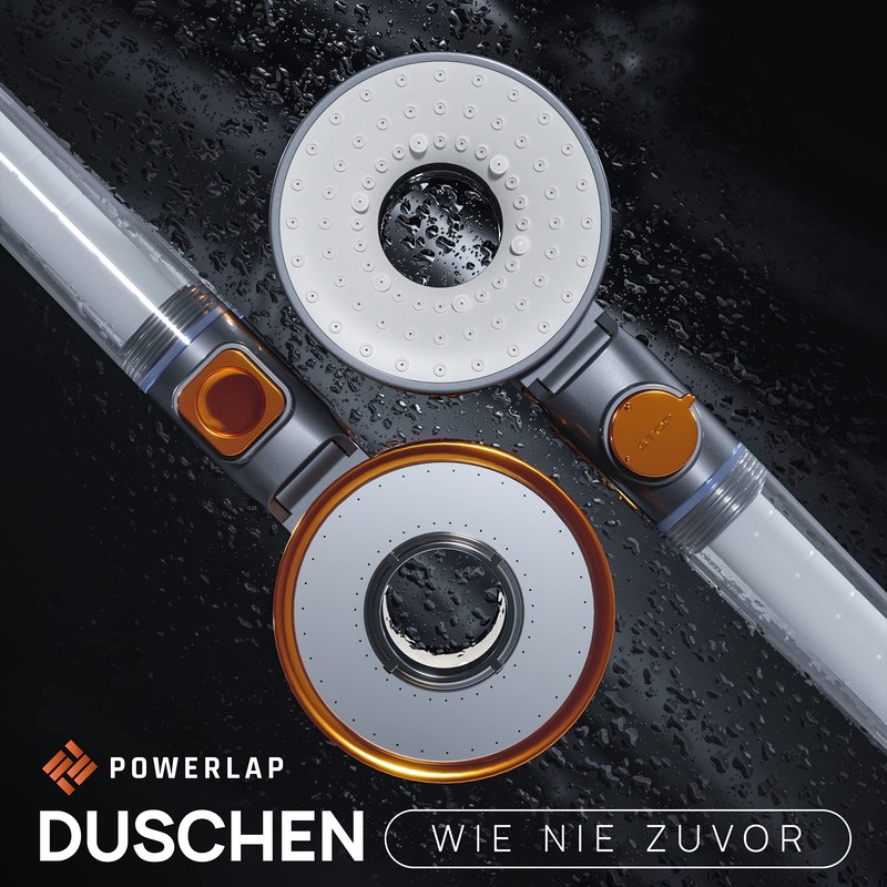 POWERLAP® Shower Head with Filter & Mounting Tool | PP