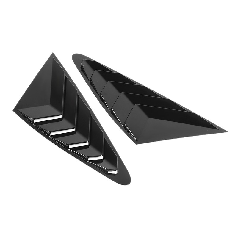 Vehicle Modification Window Louver Bright Black Side Window Scoop Cover