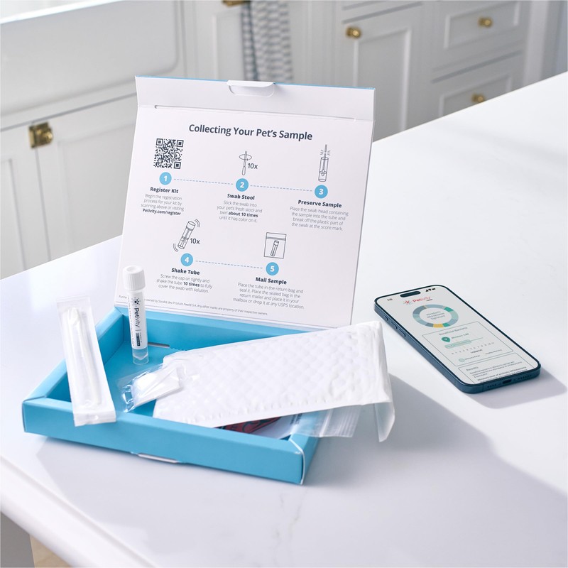 Petivity Microbiome Analysis Kit — Basic for Cats and Dogs,