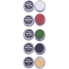 BACHER Honing Compounds Kit - 4 x 7g Polishing Compound for Sharpening and Leather Strop Balm - Stropping Compounds - Set with applicator