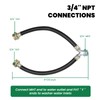 Watflow 3/4" Fittings, 1 Ft Y Mixer Hose for Washing
