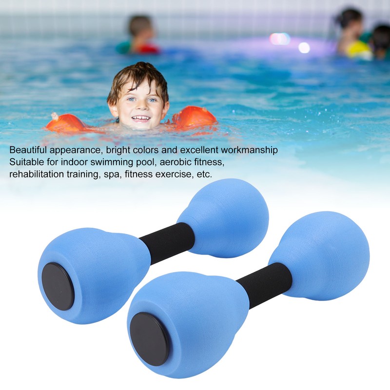 2pcs Water Floating Dumbbells EVA Foam Water Aerobic Exercise Foam