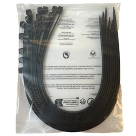EzySup Extra Large Zip Ties Heavy Duty for Outdoor Use,600mm x 12mm,110kg Tensile Strength,12 Pieces,Black