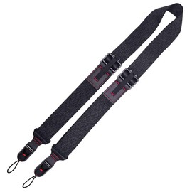 Foly Camera Strap, Width 1.4 inches (35 mm), Quick Adjustment, Abrasion Resistant, Compatible with SLR/Mirrorless, Stylish, Digital Camera, Neck Strap, Cross-Body Strap, Fall Prevention, Black, Light