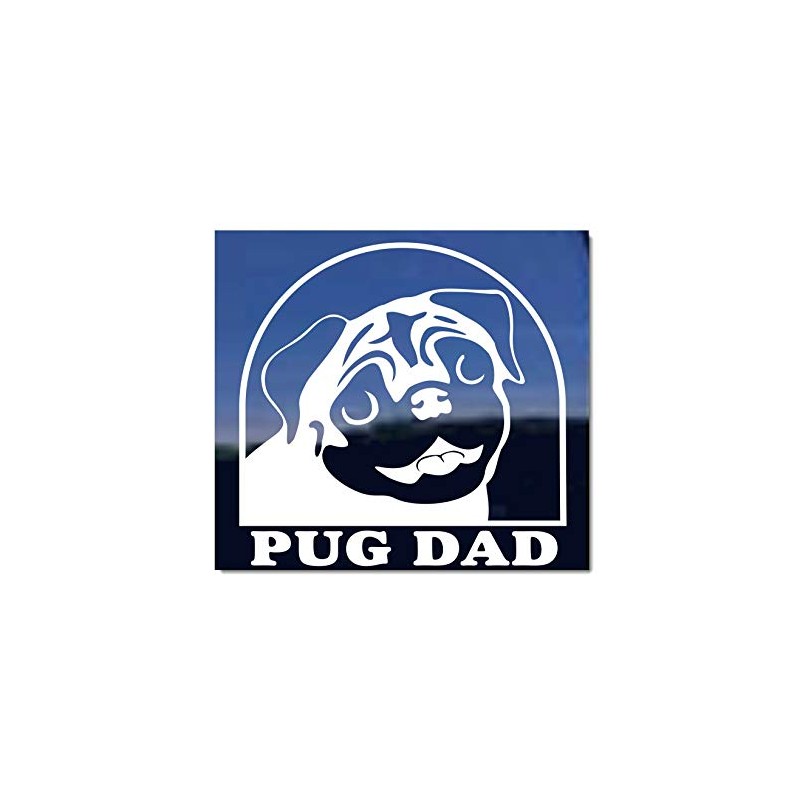Pug Dad Vinyl Window Decal Dog Sticker