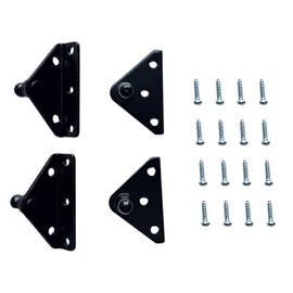 QiMox 4PCS 10MM Ball Stud Mounting Bracket for Struts Lift Supports Shocks Gas Spring Prop Black