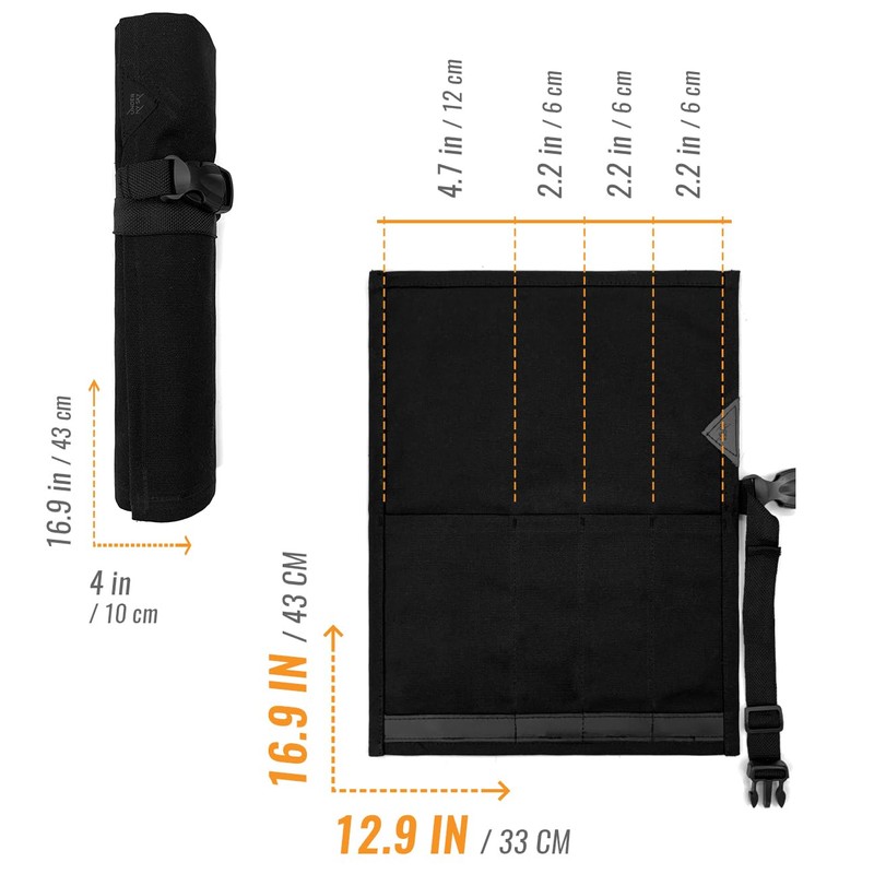 Under NY Sky Knife Roll Case - 4 Slots -