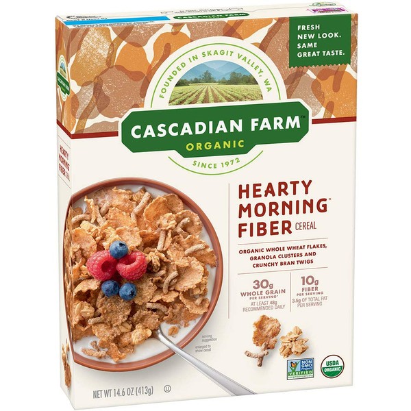 Cascadian Farm Organic Hearty Morning Fiber Cereal, 14.6 oz