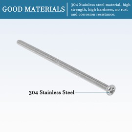 QUARKZMAN M2 Pan Phillips Screw Phillips Head x 60 Pieces 304 Stainless Steel Fastener Screws for Precision and Industrial Machines, [40 mm Length, Silver Tone]