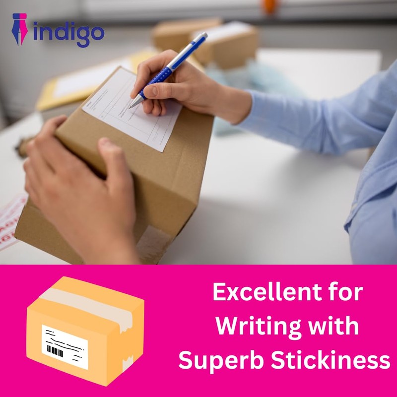indigo® Multipurpose White A4 Sticker Labels-Inkjet, Laser, Copier-Versatile Sticker Labels