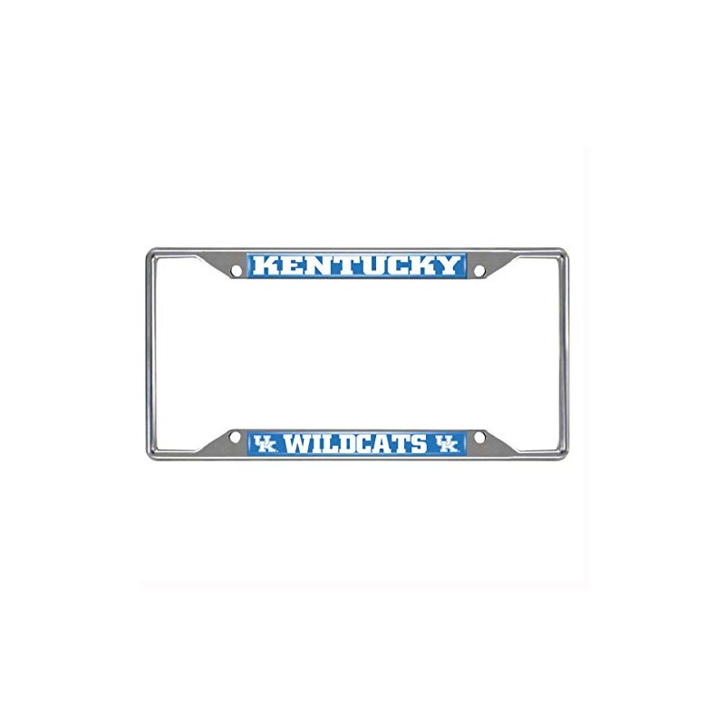 Kentucky WildCats 4 Pc Carpet Floor Mats And Chrome Metal