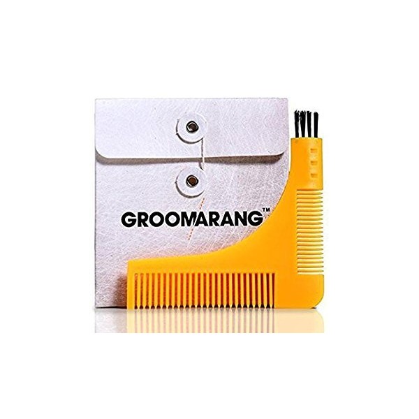 New Groomarang Beard Styling and Shaping Template Comb Tool Perfect Lines & Symmetry Shape Face Neck Line Fast and Easily.