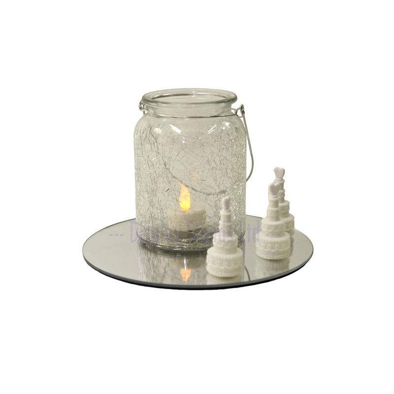 Round Wedding Banquet Table Centerpiece Acrylic Mirrors with Anti-Slip Feet