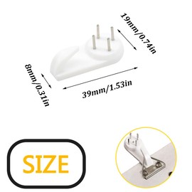 Ruidee 30 PCS Plastic Photo Frames Hooks Traceless Picture Hanger Hook Invisible Nail Wall Hooks for Hanging Artworks,Paintings,Home Decoration(39MM/SL)