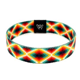 Hang Loose Bands - Southwestern Bracelet for Men, Women & Teens - Comfy Tribal Print and Boho - Western Style Reversible Wristband - Casanova | Small: 6.5" (most common fitting size)