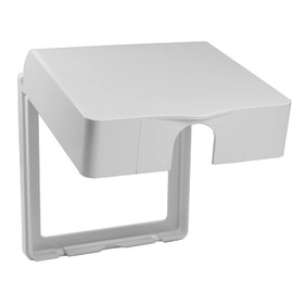 Fielect Weatherproof in Use Outlet Cover Plug Receptacle Protector for Retrofit Siding Construction White 120 Type 137x145x48mm 1Pcs