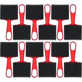 Bates Foam Paint Brushes, 3-Inch, 12 Pack, Red Handle, Sponge Paint Brush, Foam Brushes for Painting & Staining