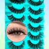 7 Pairs of 3D False Eyelashes, Cat Eye, Fluffy Volume,