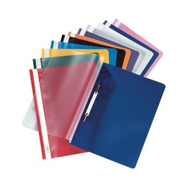 Exacompta Original Falken Plastik-Schnellhefter. Aus PP-Folie für DIN A4 kaufmännische Heftung Pastell-Farbe rosa Hefter ideal für Büro und Schule