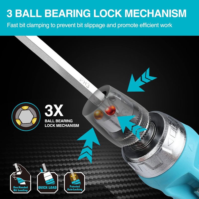 DURATECH Ratcheting Screwdriver, 12-in-1 Multi-bit Screw Drivers, Premium S2 Steel,